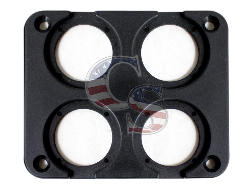 4 Holes Flat Panel Base USB Socket/Voltmeter/Power Socket Holder Car Truck Boat