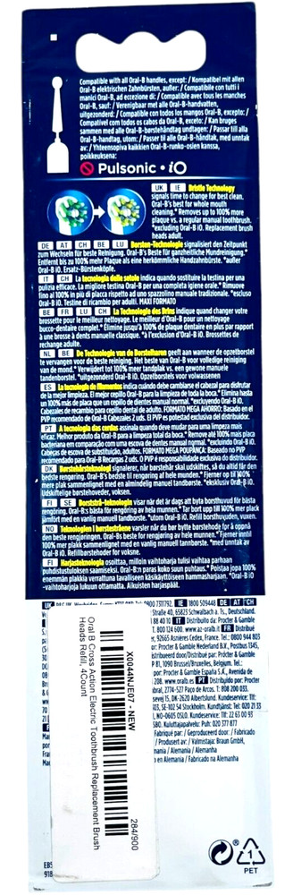 Oral-B Cross Action Replacement Heads - 4 Count