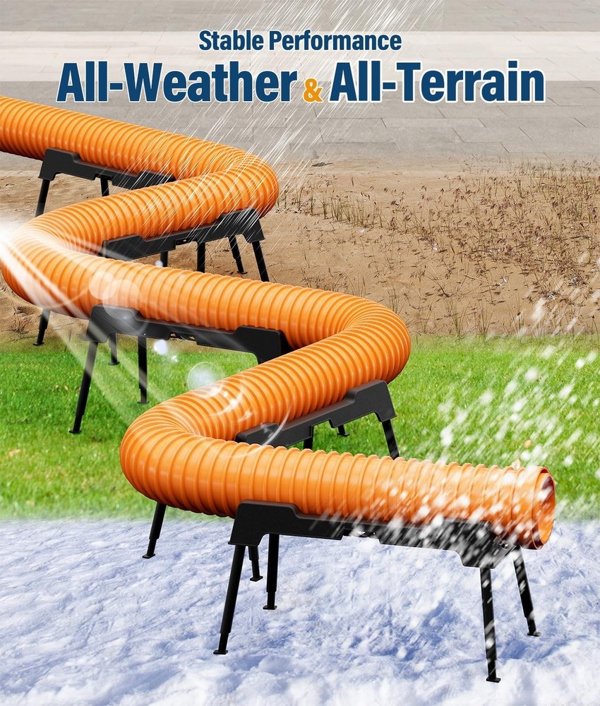15FT Heavy-Duty RV Sewer Hose Support with 7 Foldable Sections, Adjustable