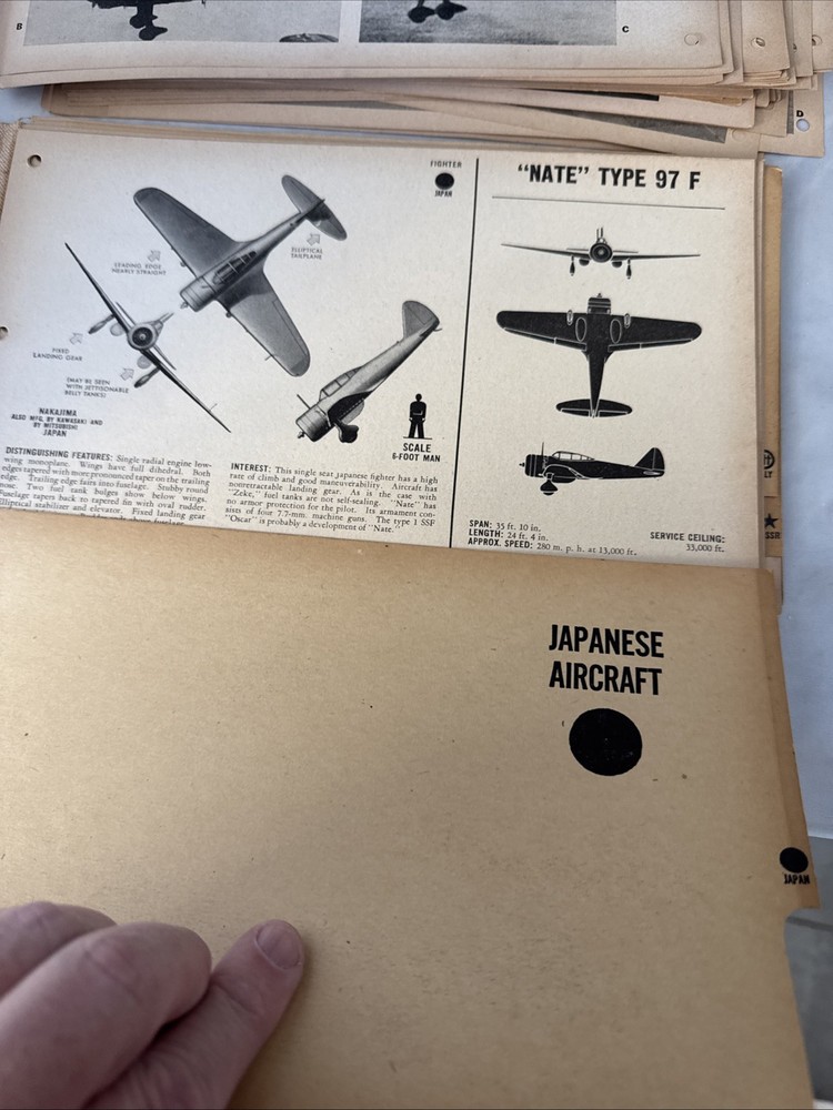 WWII Navy Dept Aircraft Recognition Training Document