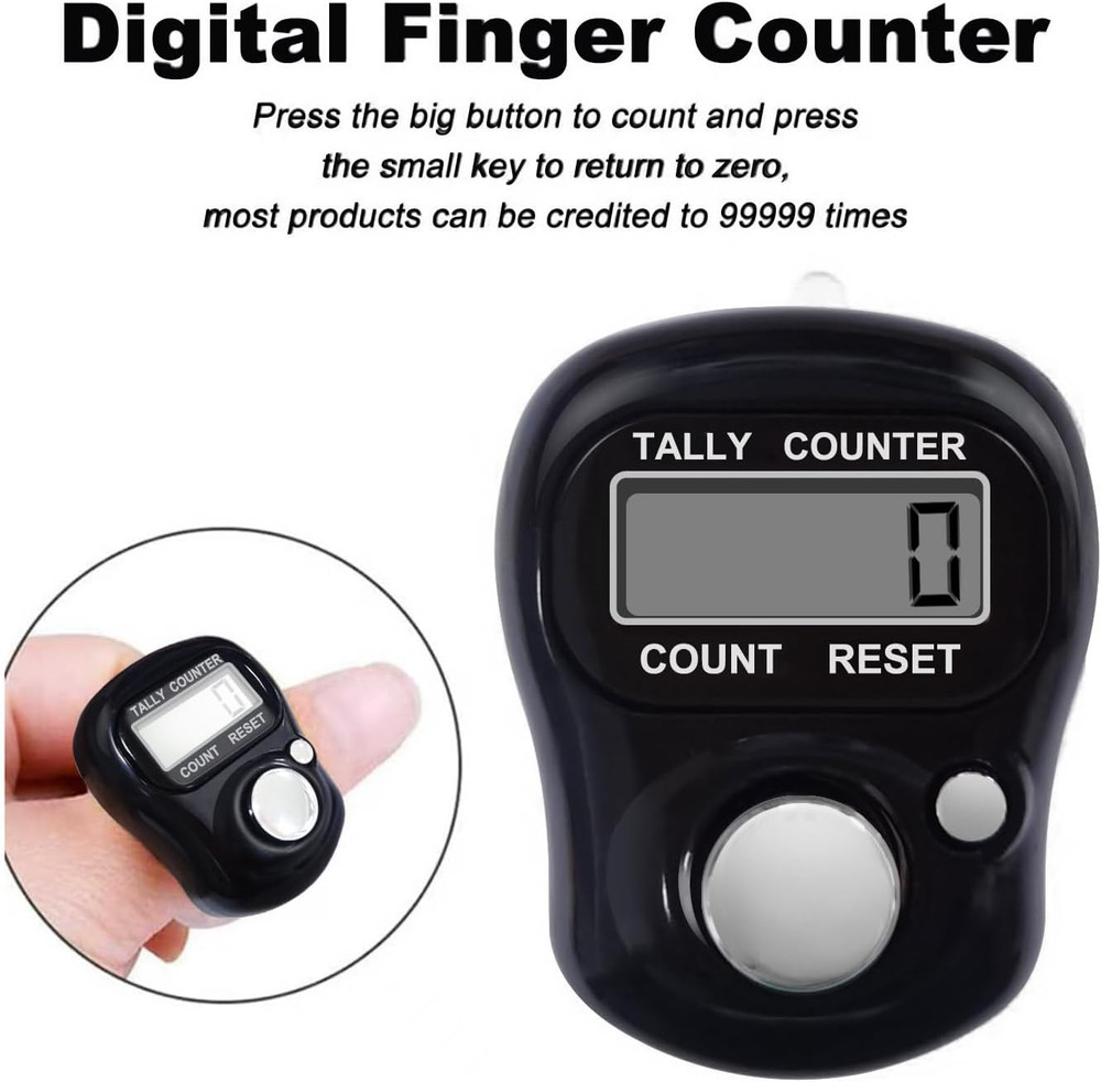 Electronic Finger Counter,5 Digit LCD Electronic Digital Display Finger Hand Tal