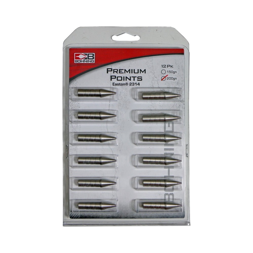 Bohning Premium Points Pin Points Easton 2314, 12Pack 200Gn