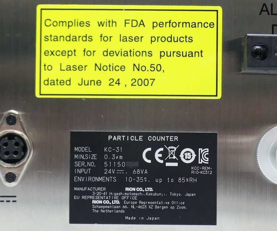 RION KC-31 Particle Counter 　 #43