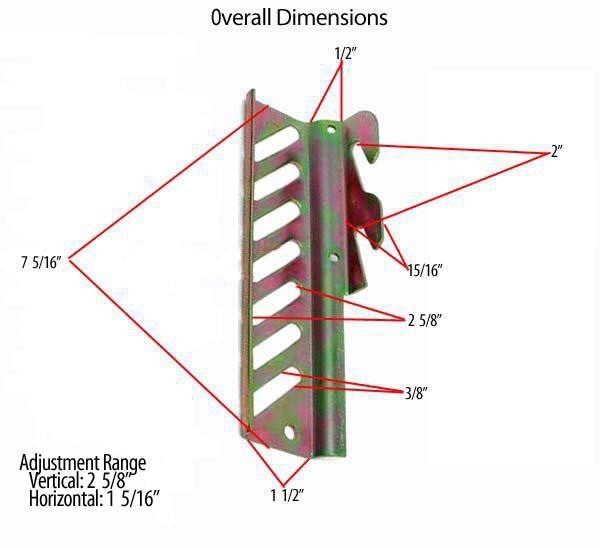 Bed Claw #69 Down Hook Bolt-On to Hook-On Conversion Bracket for Headboard