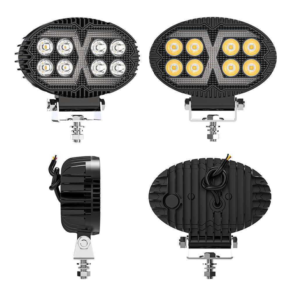 2PCS 5'' LED WORK LIGHTS fit Caterpillar Construction Equipment Forklift Tractor