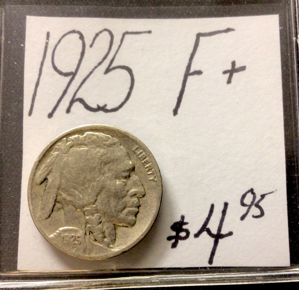 1925 Buffalo Nickel F+! ENN Coins