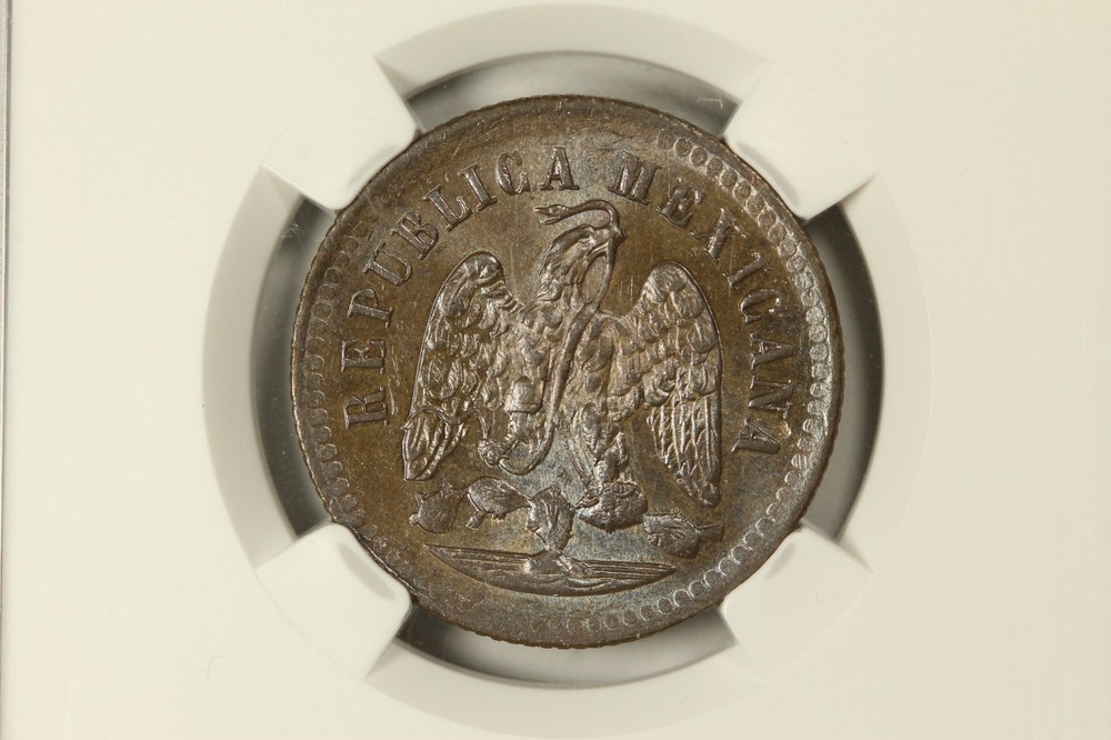 1890 Mexico 1 Centavo NGC MS65BN
