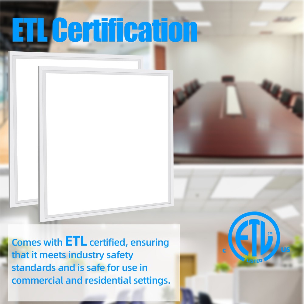 2-100Pack 2x2Ft LED Panel Light Drop Ceiling Flat Recessed Troffer Fixture 5000K