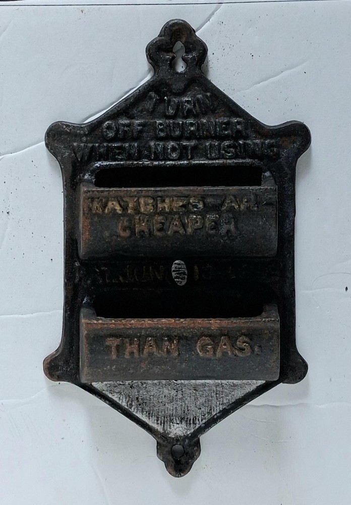 Match Holder Double Cast Iron  Wall Mount  Home Office
