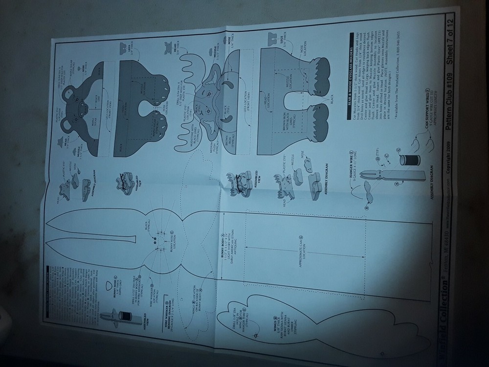 Winfield pattern club set #109 spring and Easter wood patterns