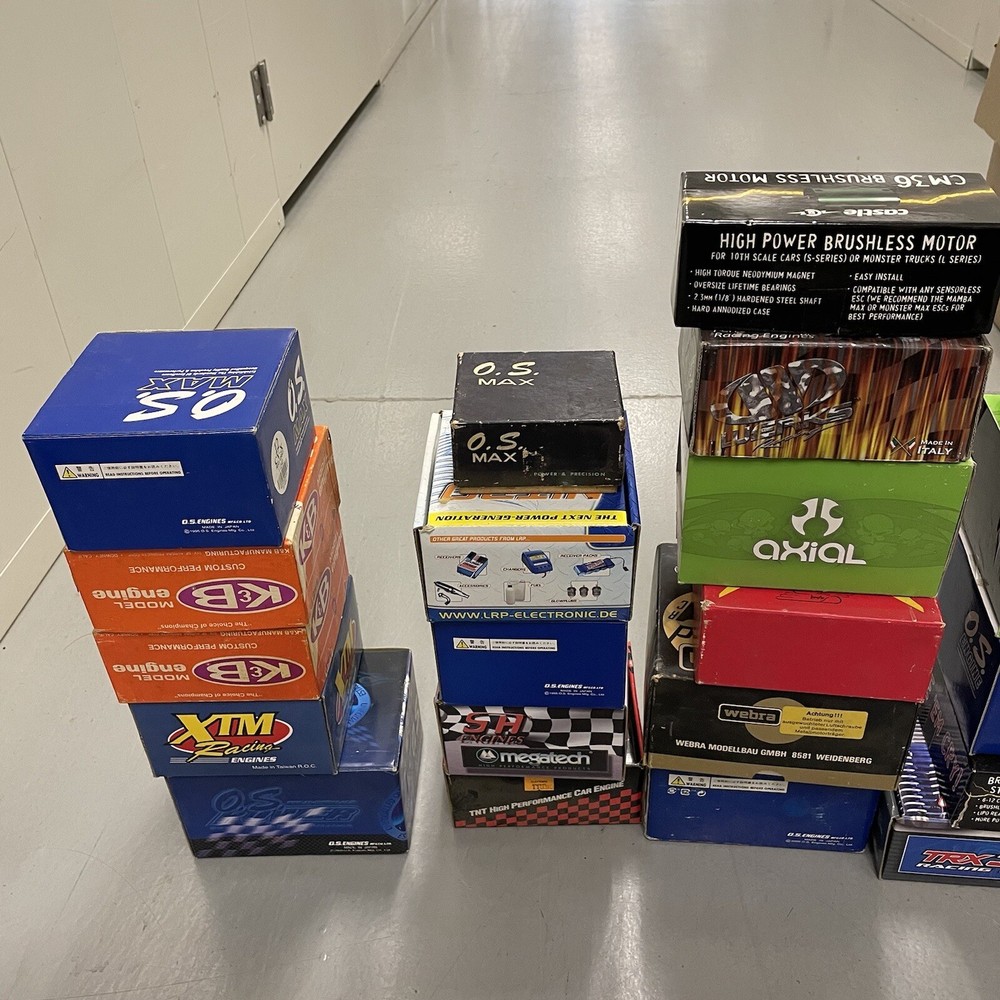 Vintage RC Nitro Engine Assorted Box Lot 26-CT Remote Control NO ENGINES Motor