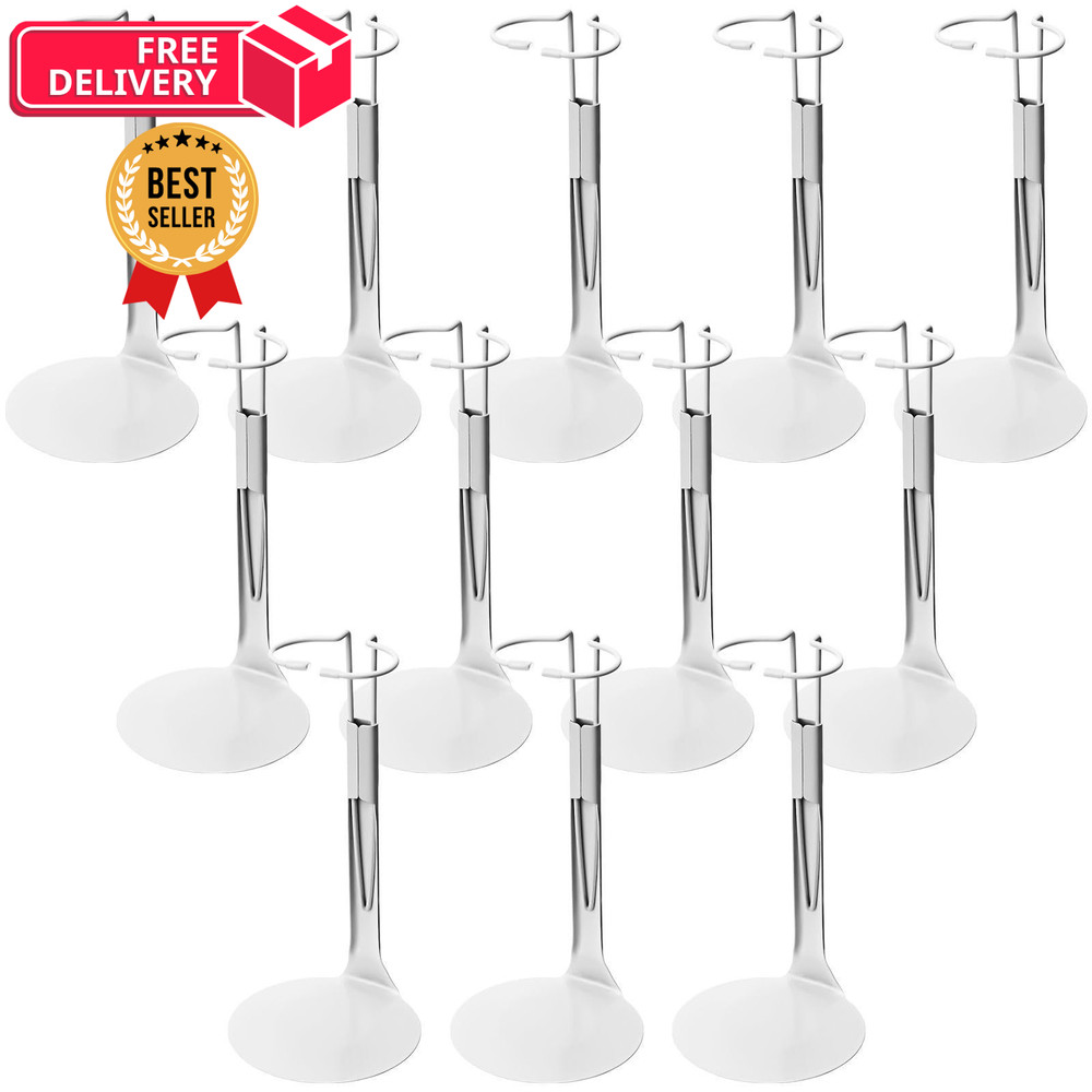 Yaocom 12 Pcs Action Figure Stand Display Holder with White