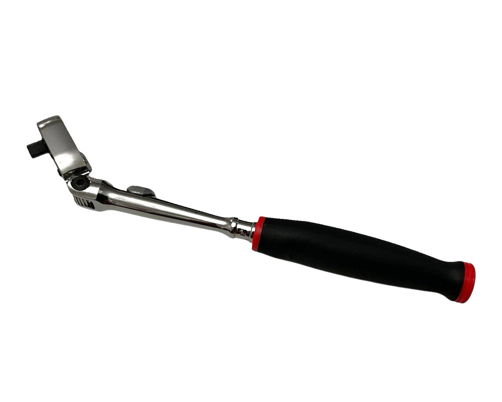 Snap-on Tools Red 1/4" Dr Soft Grip Handle Locking Flex-Head Ratchet THLX72 NEW