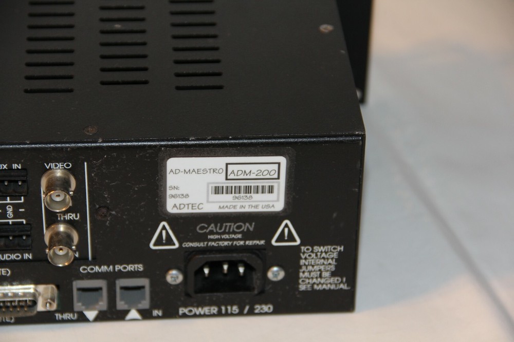 ADTEC ADM-200 AD-MAESTRO Dual Network Inserter