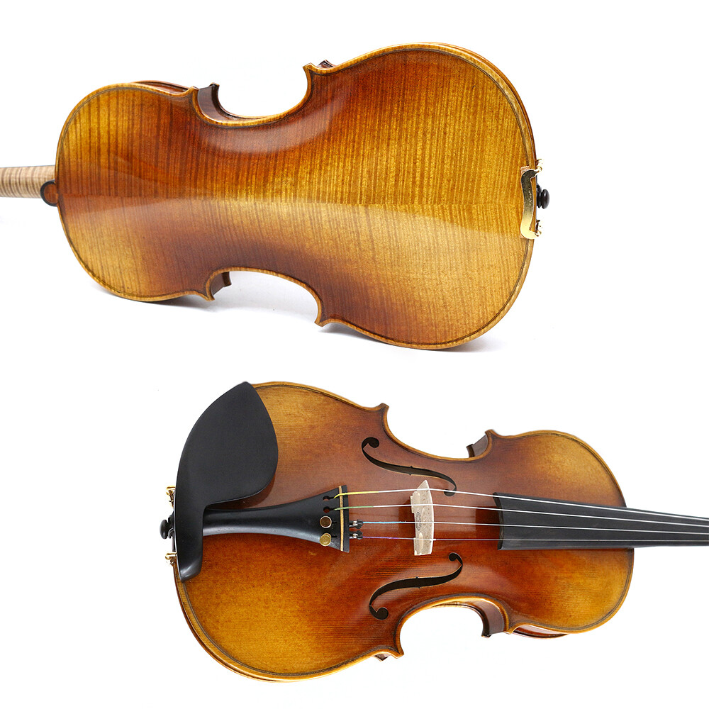Premium 4/4Handmade Violin Flamed Maple and Complete with Protective Violin Case