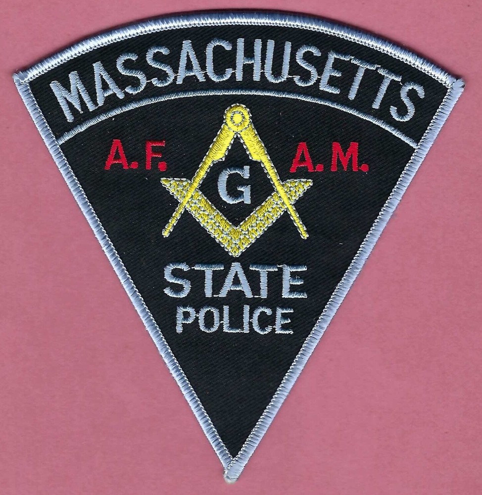 MASSACHUSETTS STATE POLICE MASONIC LODGE SHOULDER PATCH