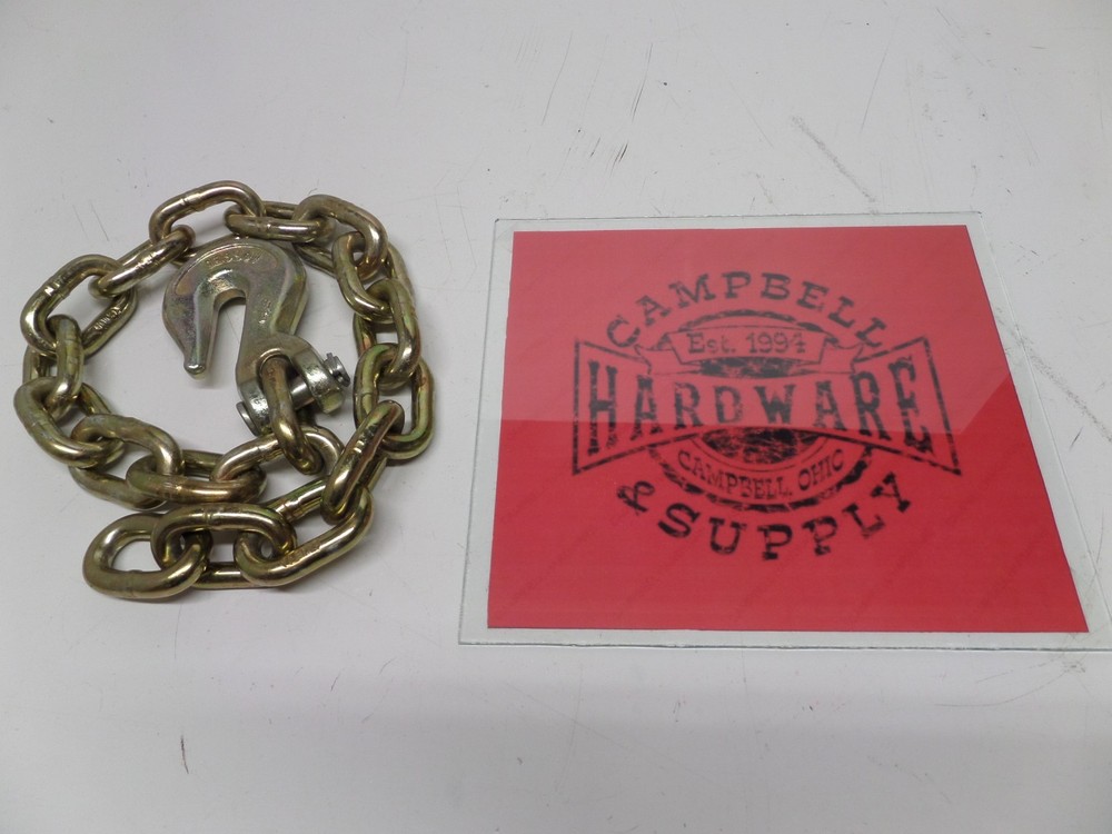 Auto Body Frame Machine Pull Chain 3/8" x 2' Grade 70 with 3/8' Grab Hook