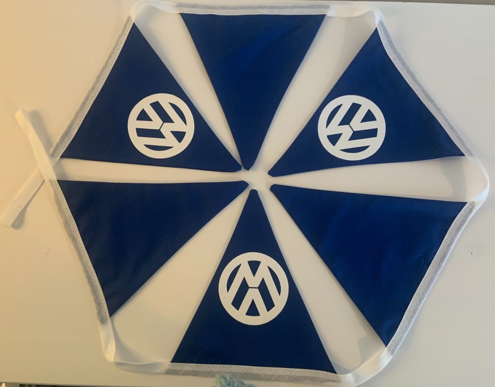 Vw bunting 1.5 m  blue/white