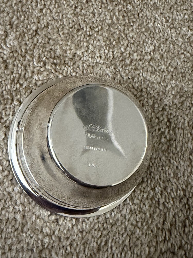 Silver Plated Decorative Platter and Cup Set Made in Italy