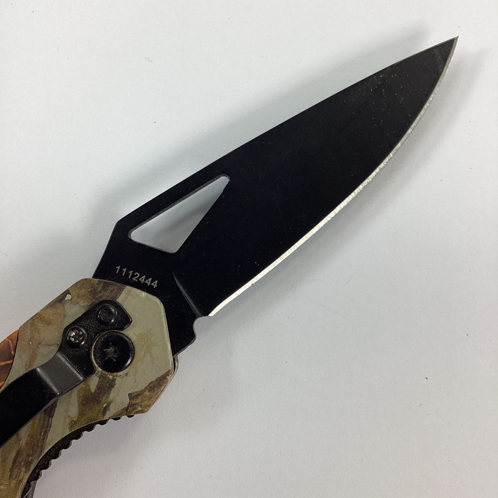 Old Timer Folding Pocket Knife Orange Treebark Camo