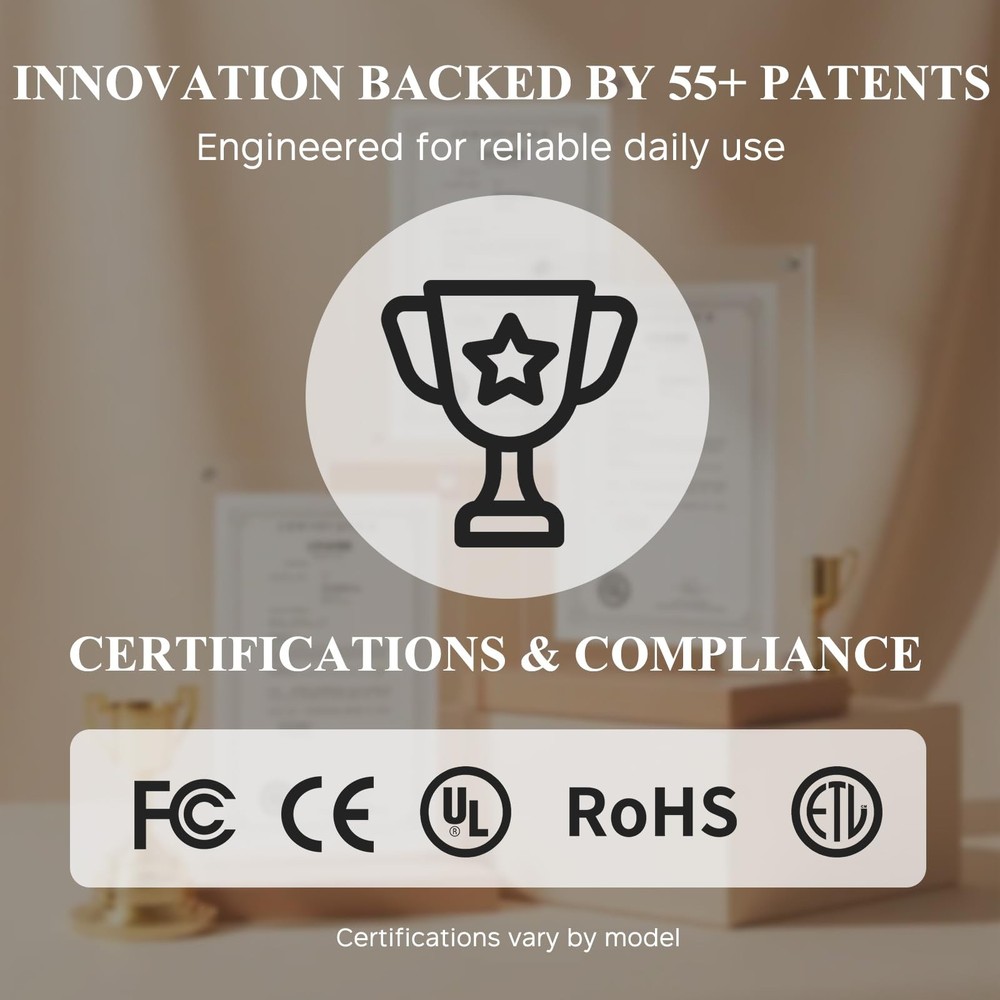 URPOWER 120ML Ceramic Essential Oil Diffuser, 120mL/Medium, White