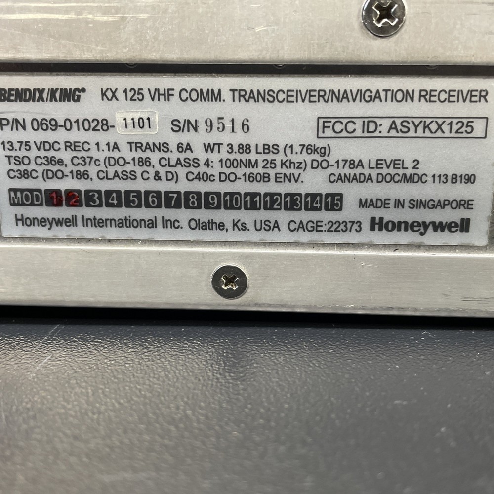 Bendix King KX 125 NAV/COM