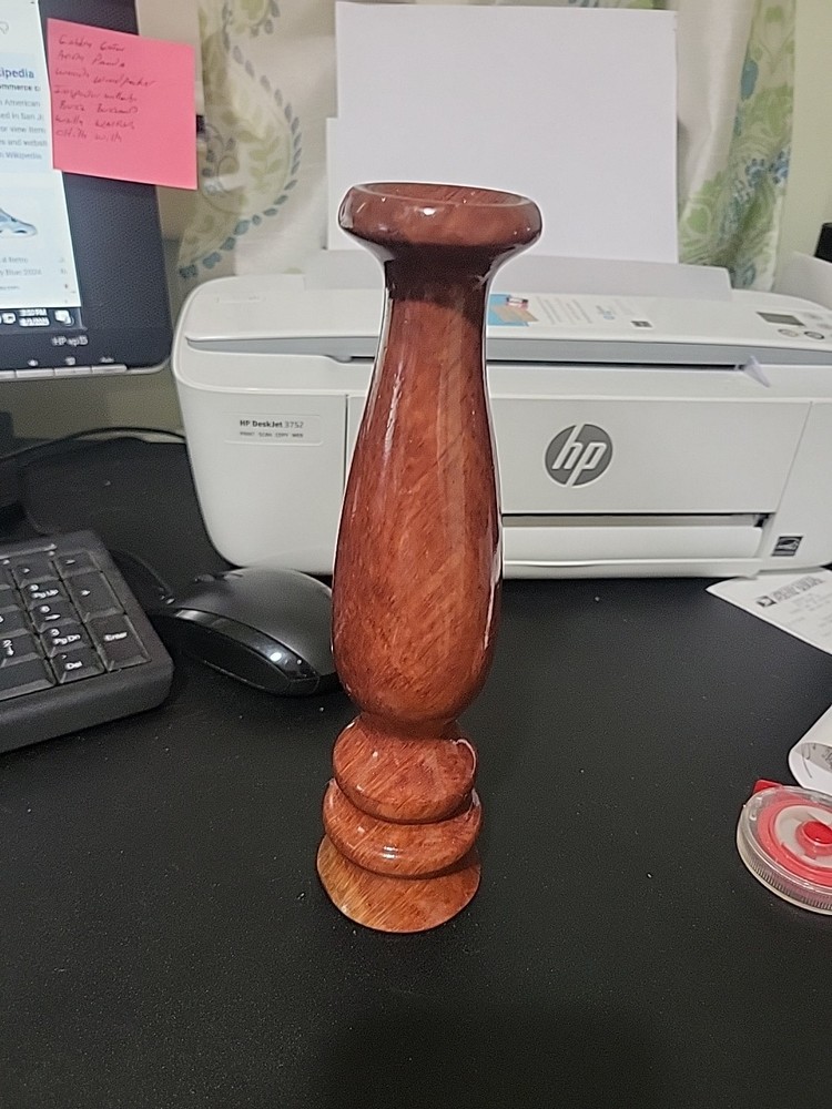 Handcrafted MALI Wood Vase