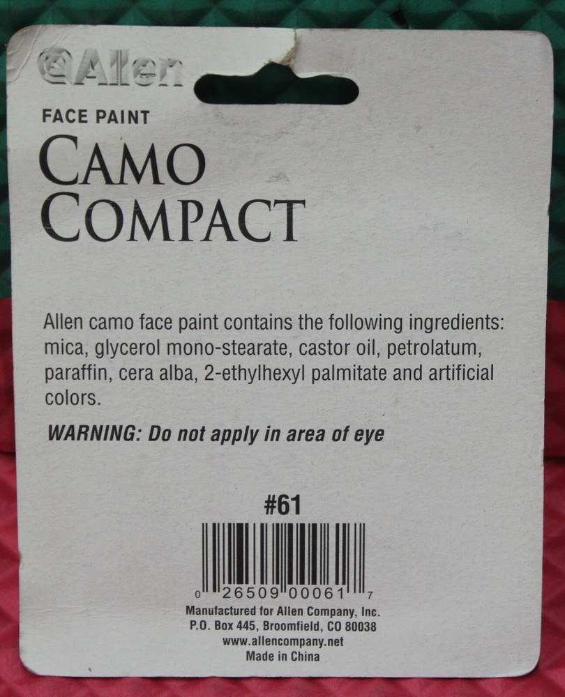 Allen Face Paint Camo Compact With Mirror 61