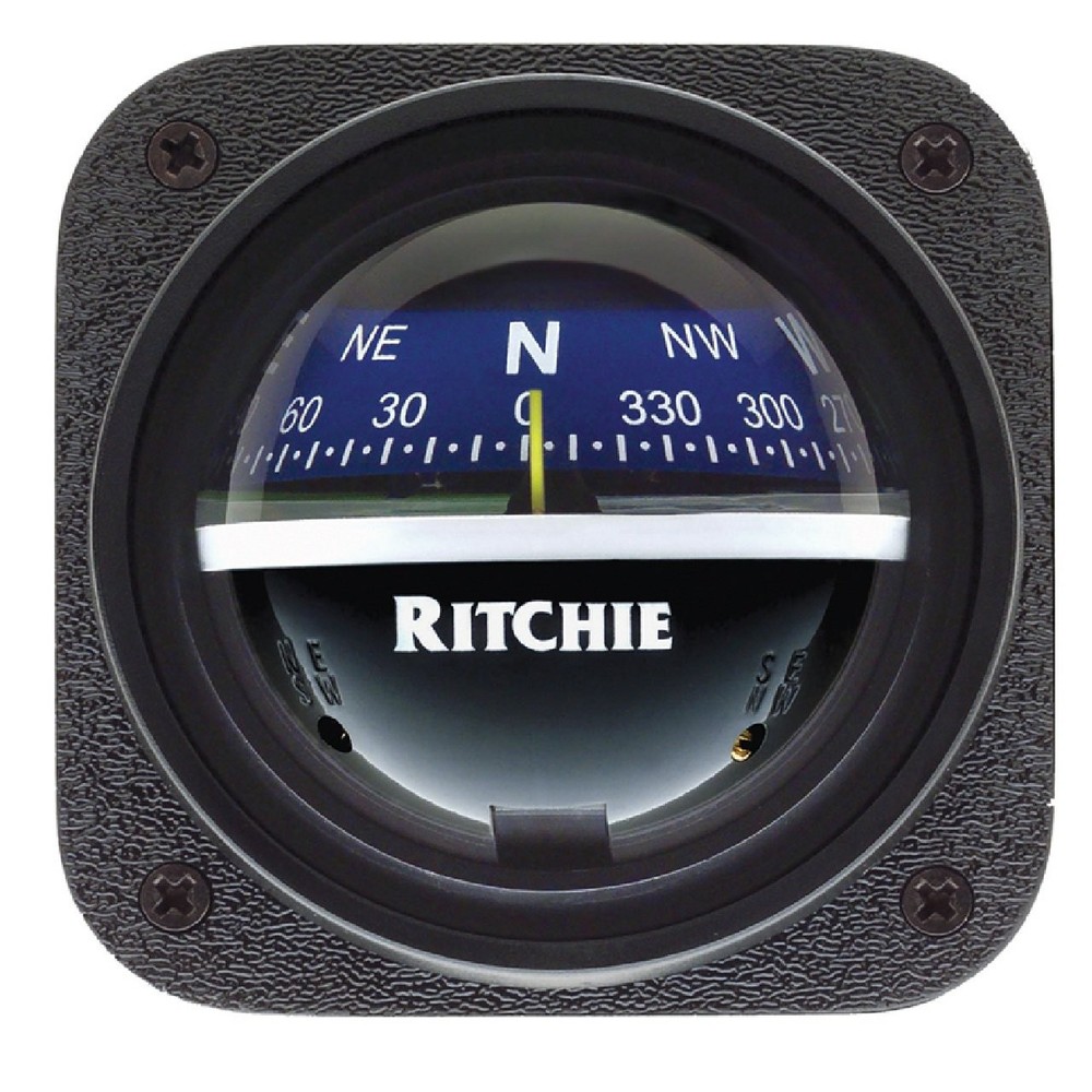 Ritchie V-537B Explorer Compass - Bulkhead Mount - Blue Dial