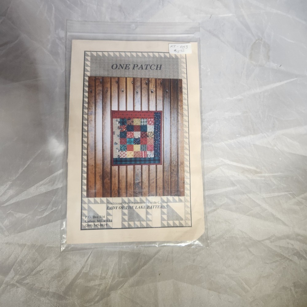 One Patch Quilt Pattern Book with Material by Carole Collins