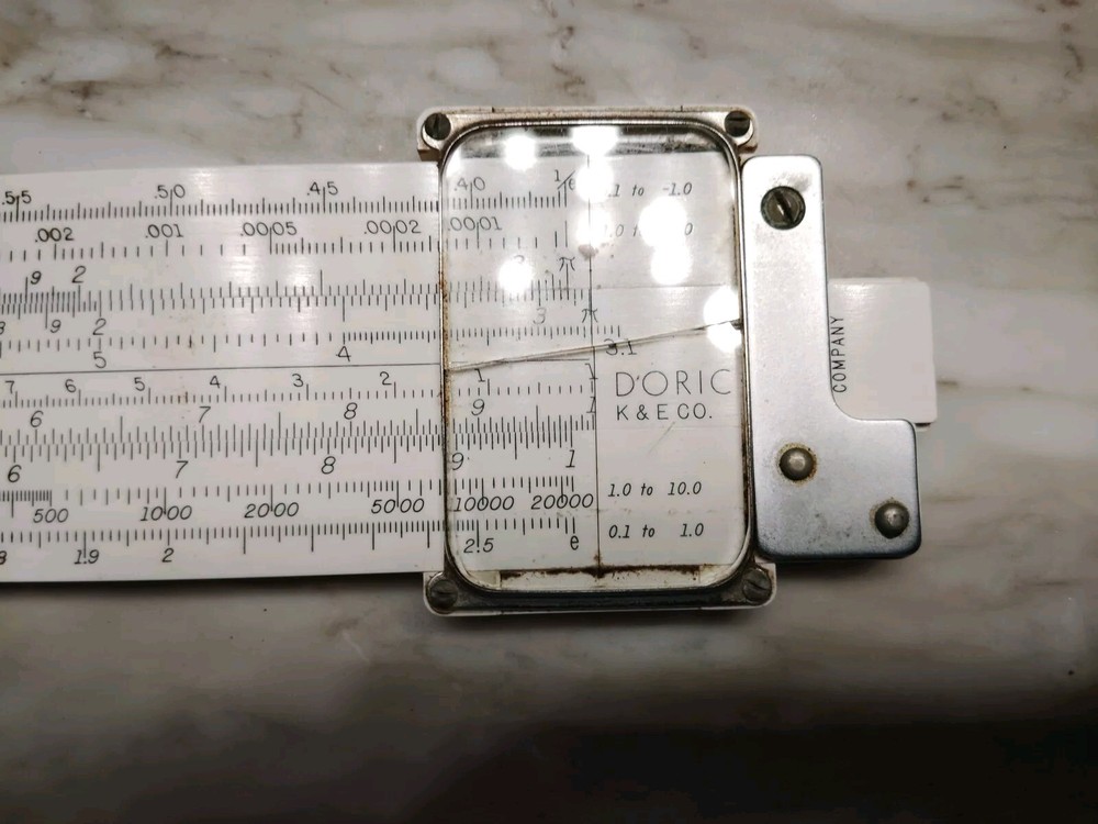 VINTAGE K & E DORIC SLIDE RULE SCALE N9081-3