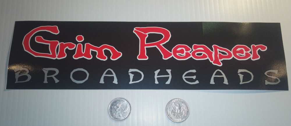 Vintage Grim Reaper Broadheads Archery Decal Sticker