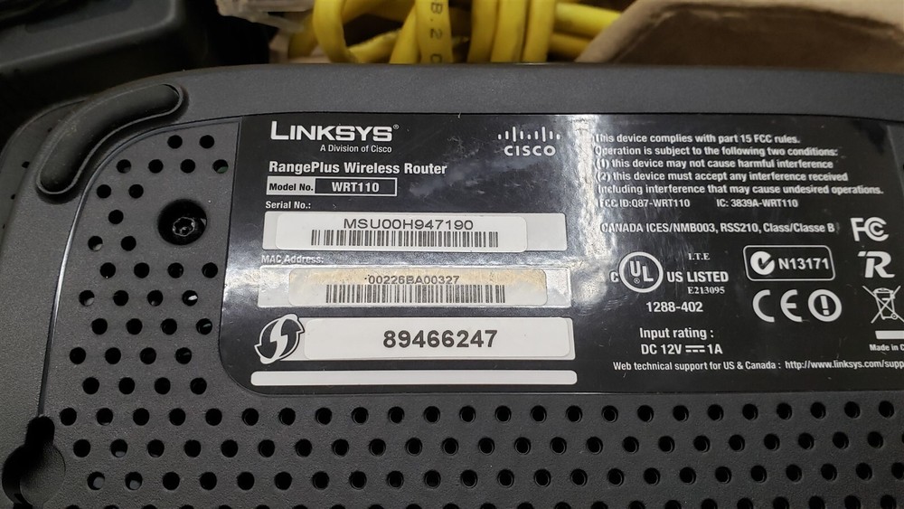 ⭐️⭐️⭐️⭐️⭐️ Linksys Cisco WRT110 RangePlus 4 Port Wireless Router