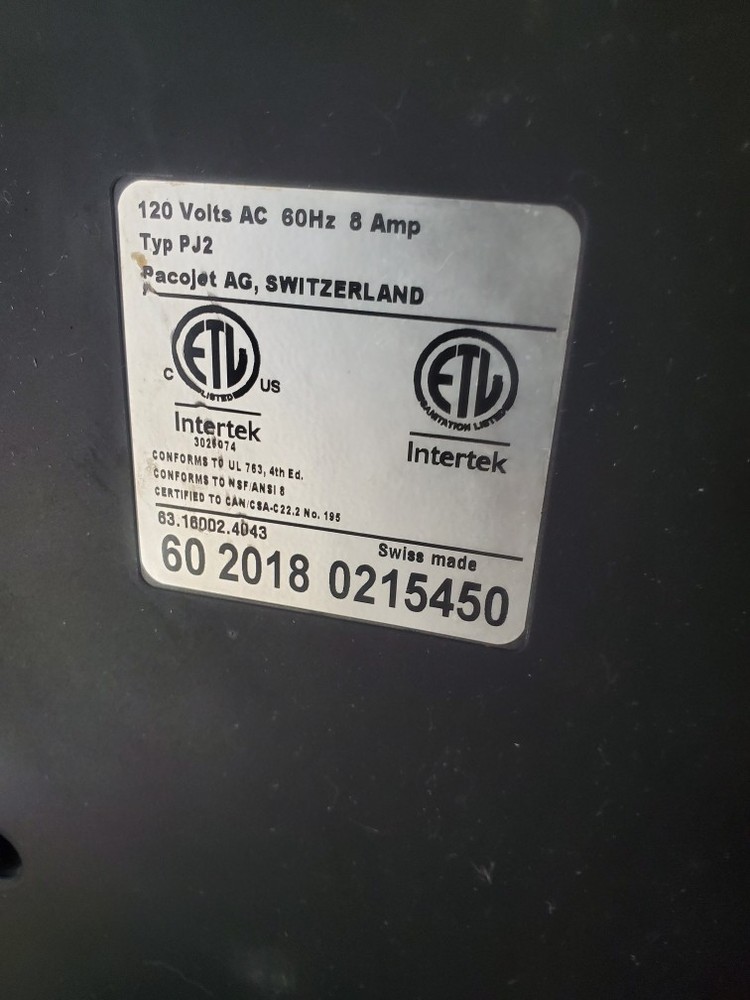 Pacojet PJ2 Batch Bowl Processor Commercial Food Processor