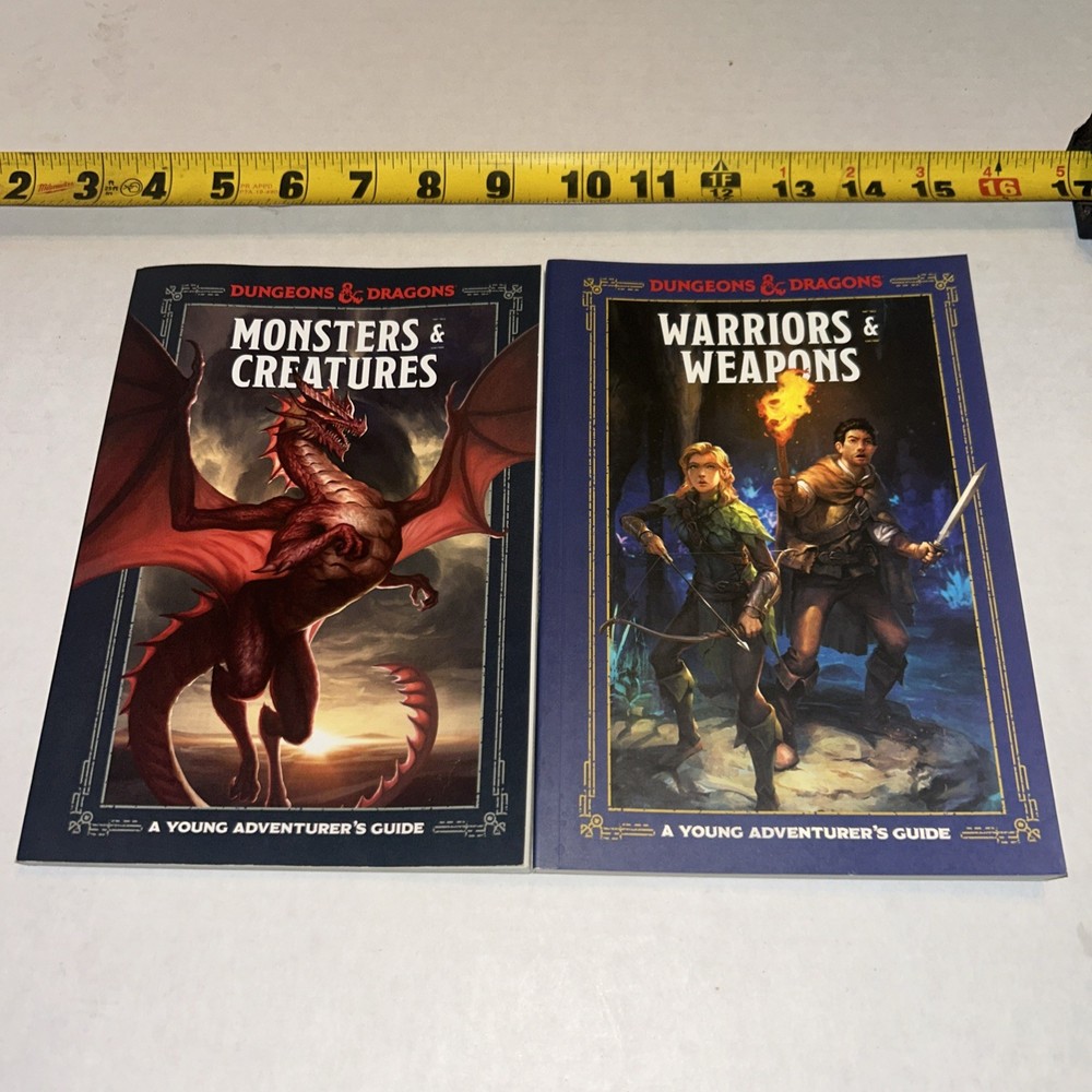 Lot 2 Dungeons Dragons Warriors And Weapons Monsters & Creatures Book Set D&D