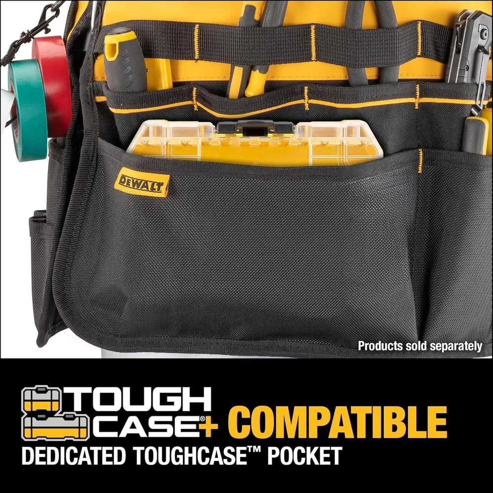 DEWALT Tool Organizer, 37 Pockets and Loops for Tool Storage Including a TOUGHCA
