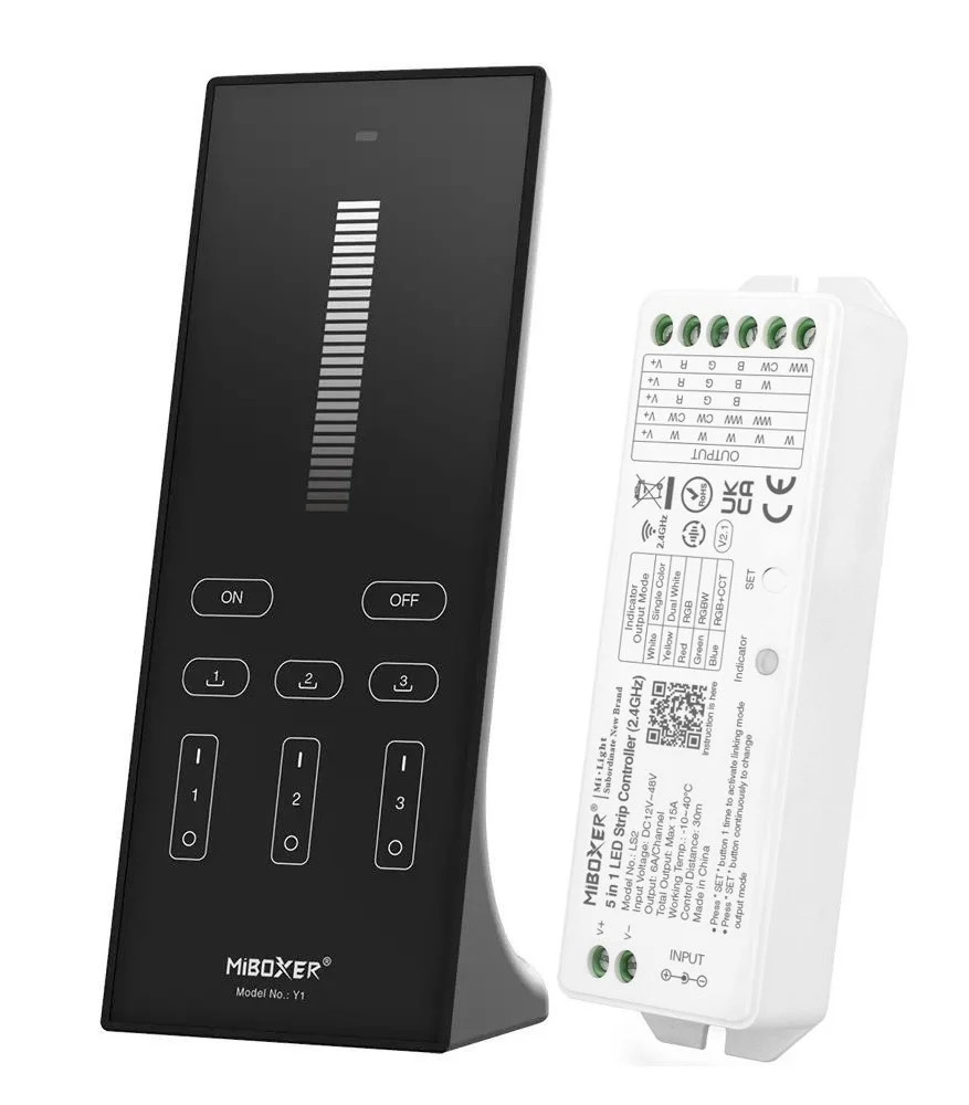 Miboxer 3-Zone Standing Brightness Vertical Remote (2.4GHz) White