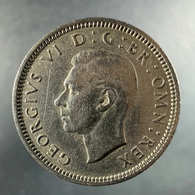 1951 Great Britain Sixpence George VI Copper-Nickel Sharp Features