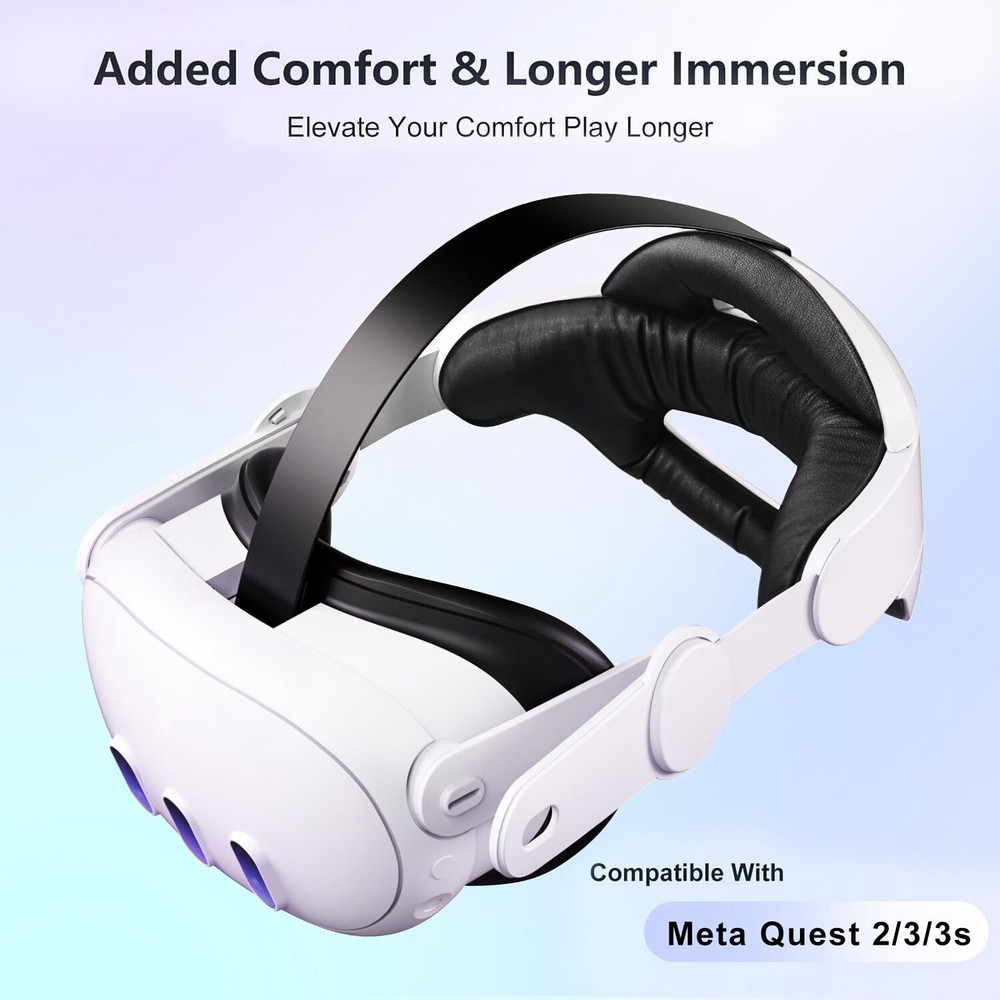 Lightweight & Sweatproof Head Strap for Oculus Quest 2/3/3s - Enhanced Immersion