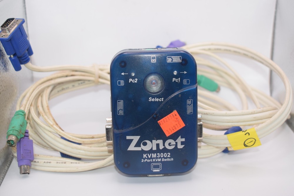 Zonet KVM3002 2-Port KVM Switch with Cables