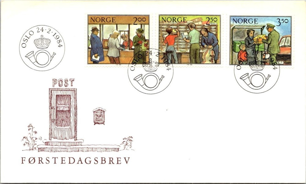 Norway FDC 1984 Postage Service & Postal Workers - Oslo - J28089