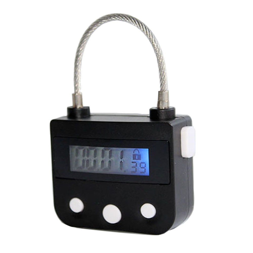 Metal Timer Lock Multi-Function Timer Padlock Black G6V17768