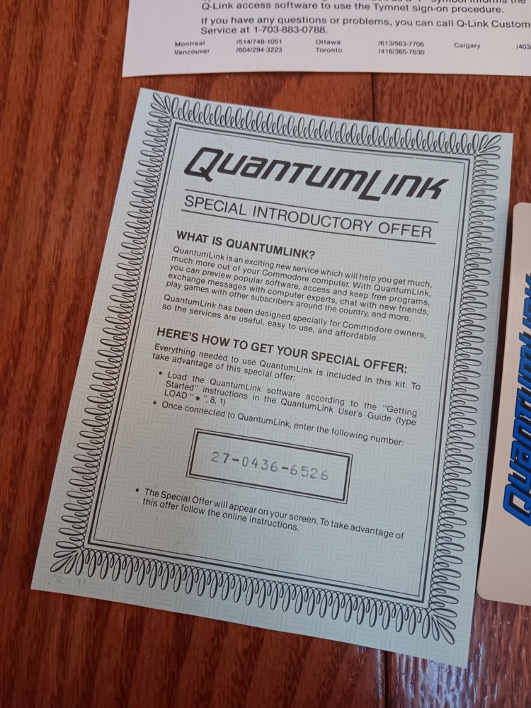 Commodore 64 Quantumlink Manuals Inserts Box Only NO SOFTWARE