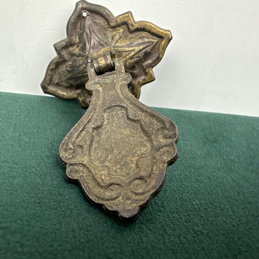 Brass 1920-30’s ART DECO Antique Hardware Pendant Teardrop Drawer Pull