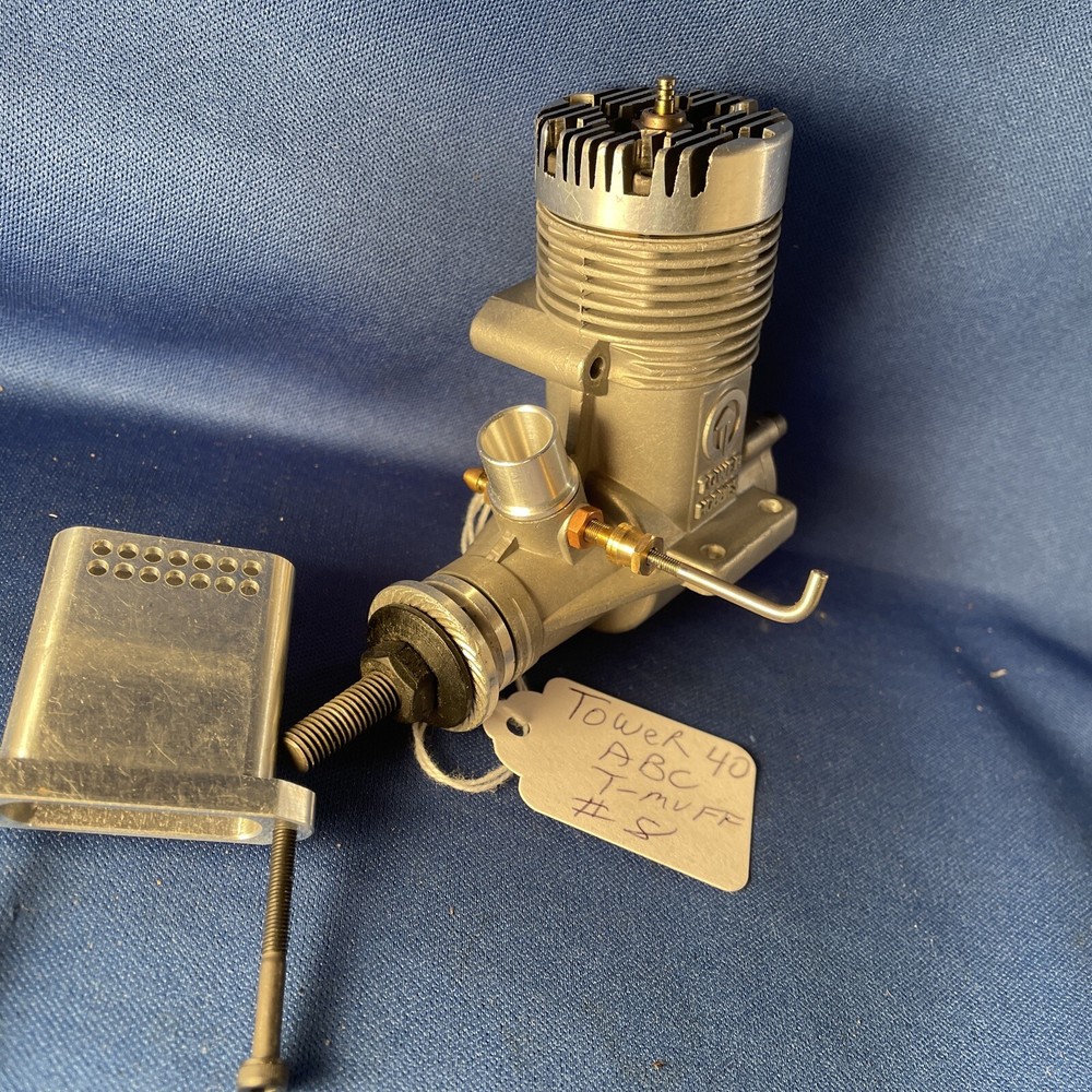 TOWER HOBBY 40 ABC C/L ENGINE WITH T-MUFFLER NICE #8