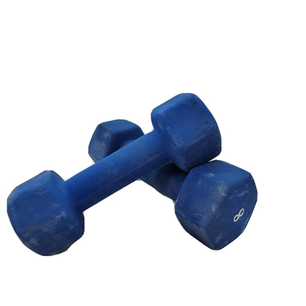 Neoprene Hex 8 Pound Pair hand held Dumbells Hand weights ~ used