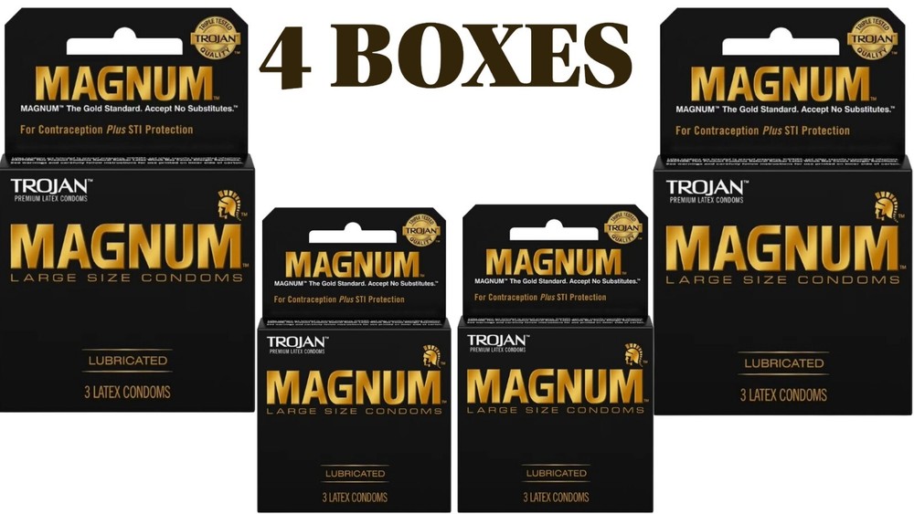 Trojan Magnum Thinnest Sensitive Large Lubricated Condoms 4 Boxes