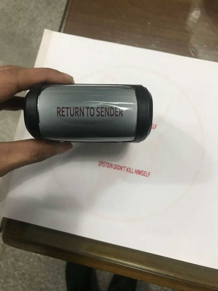 Epstein Didn't Kill Himself Self Inking Stamp for Dollars, Money, Anywhere