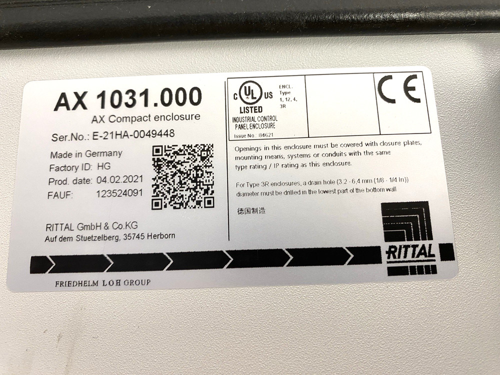 Rittal AX 1031.000 Compact Enclosure Wall-Mounted