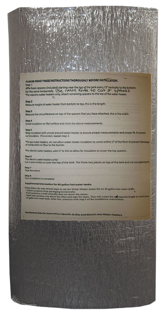 Water Heater Insulation Blanket Jacket Cover Fit 40 50 60 80 Gallons Tank R-8